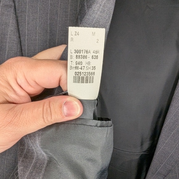 Lauren Ralph Lauren Men's 48R Blazer Sport Coat Charcoal Gray Pinstripe Vent EUC - Picture 8 of 8